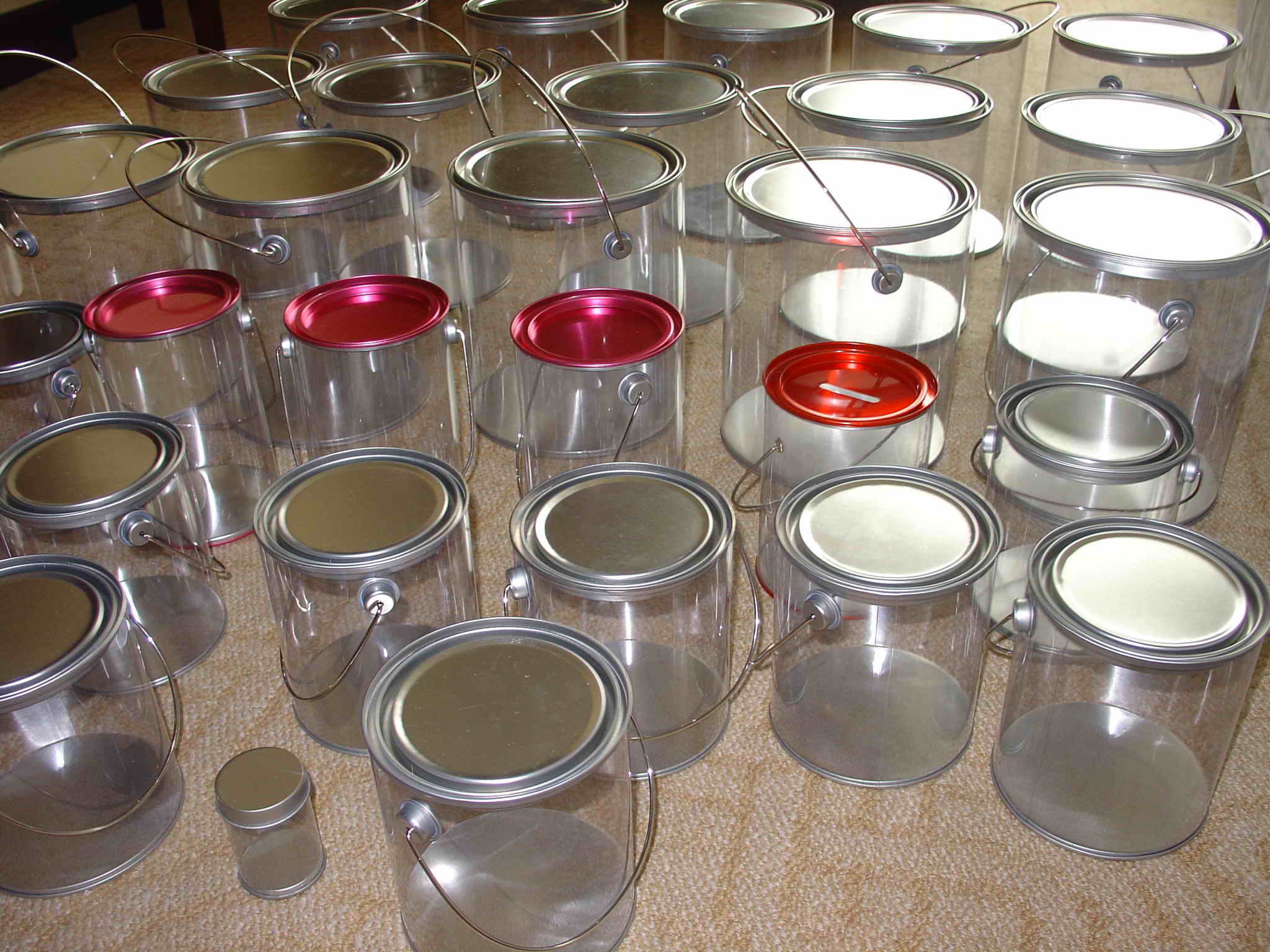 Clear Plastic Paint Can Container